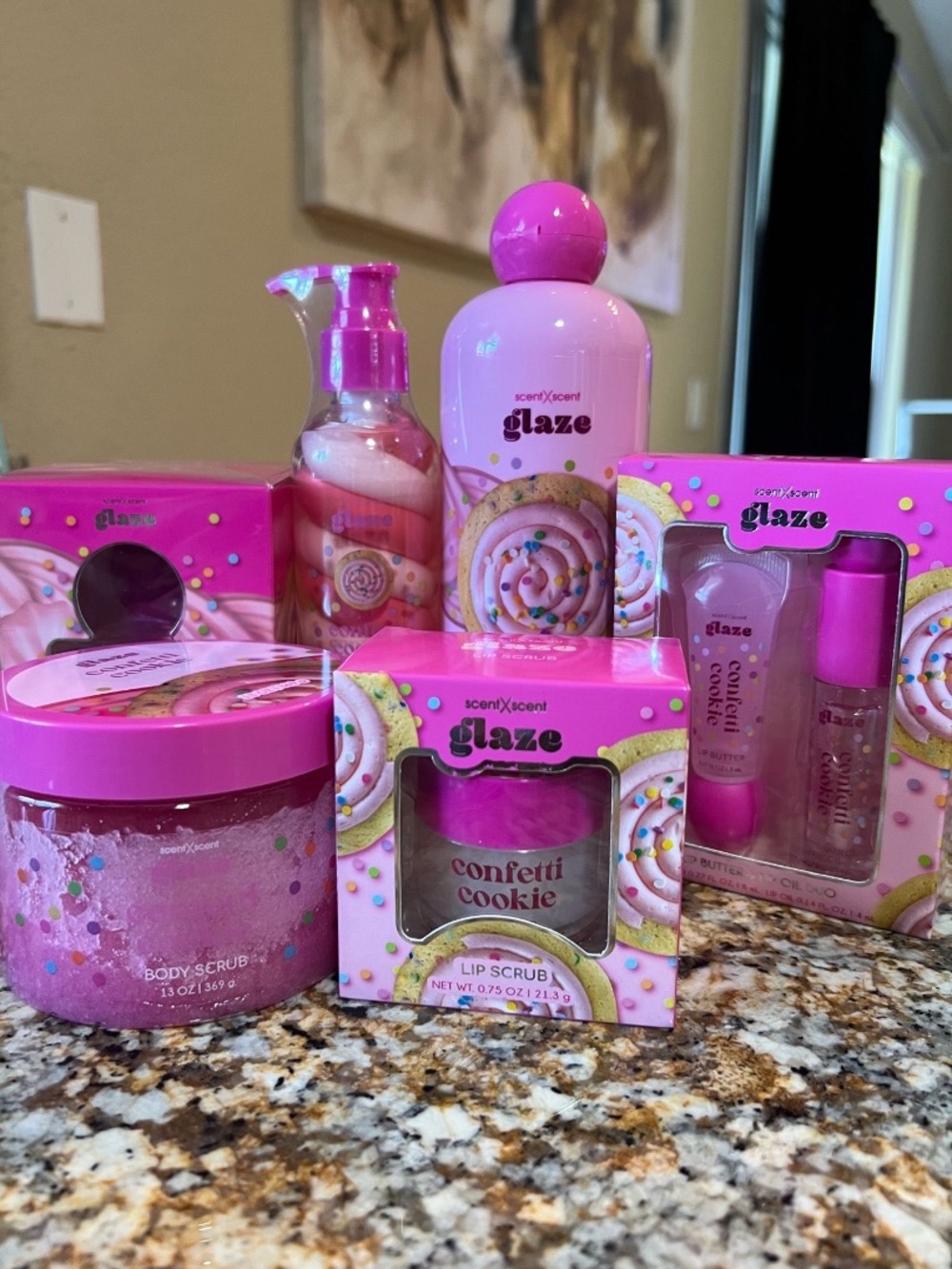 ScentSationals Glaze Confetti Cookie Body & Lip Set - Pink